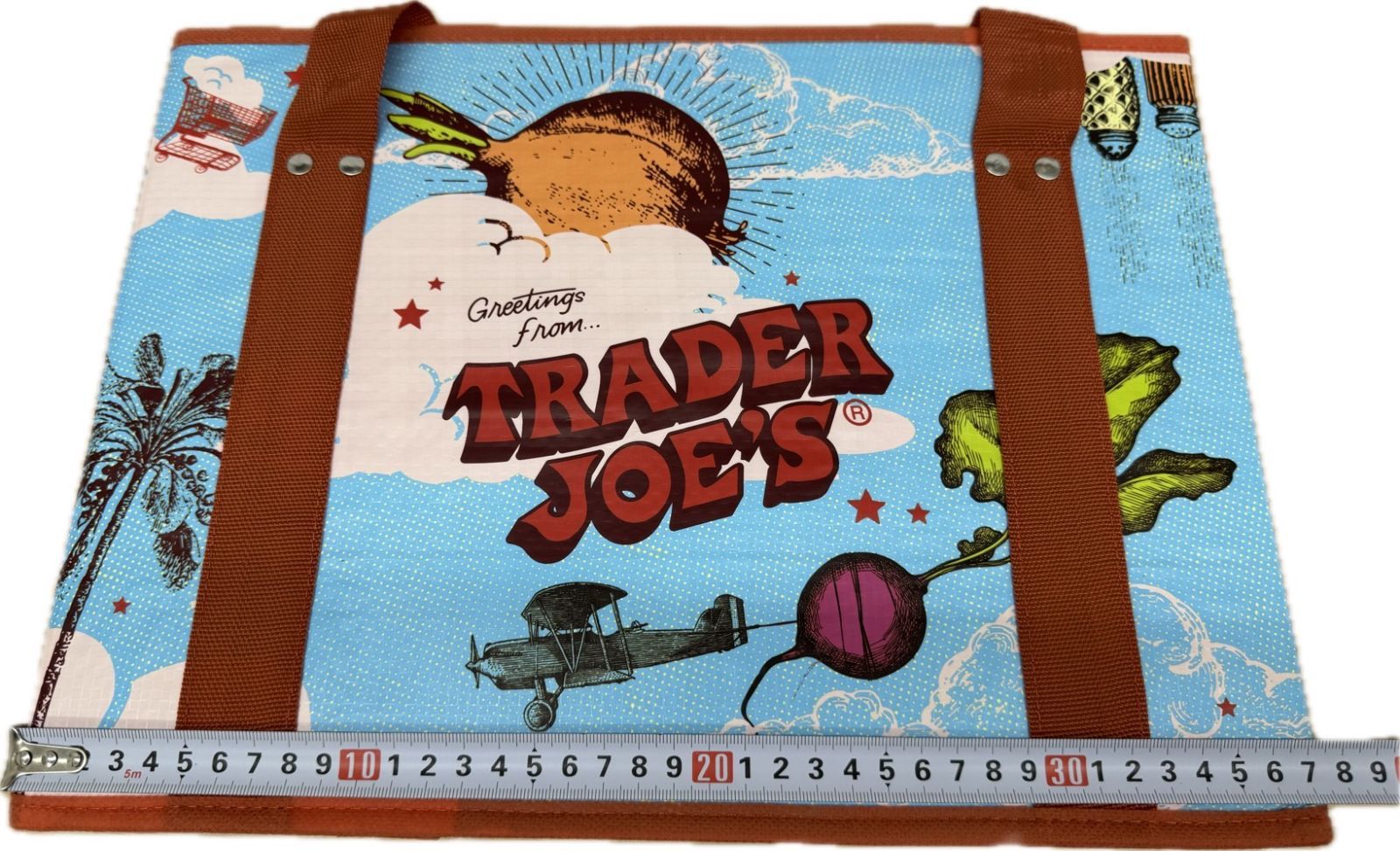 【並行輸入】TRADER JOE'S トレーダージョーズ トレジョ トートバッグ スタンドアップエコバッグ 収納ボックス【年末年始休暇のため12/30～1/4出荷を一時停止します】