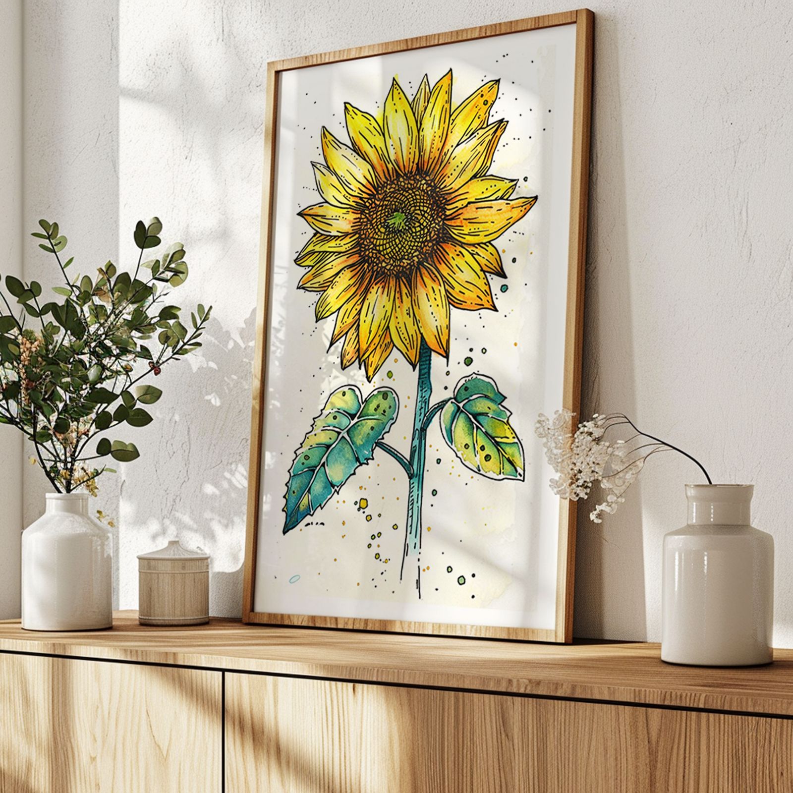 A4ポスター a0520 ポスター アートポスター 絵画 向日葵