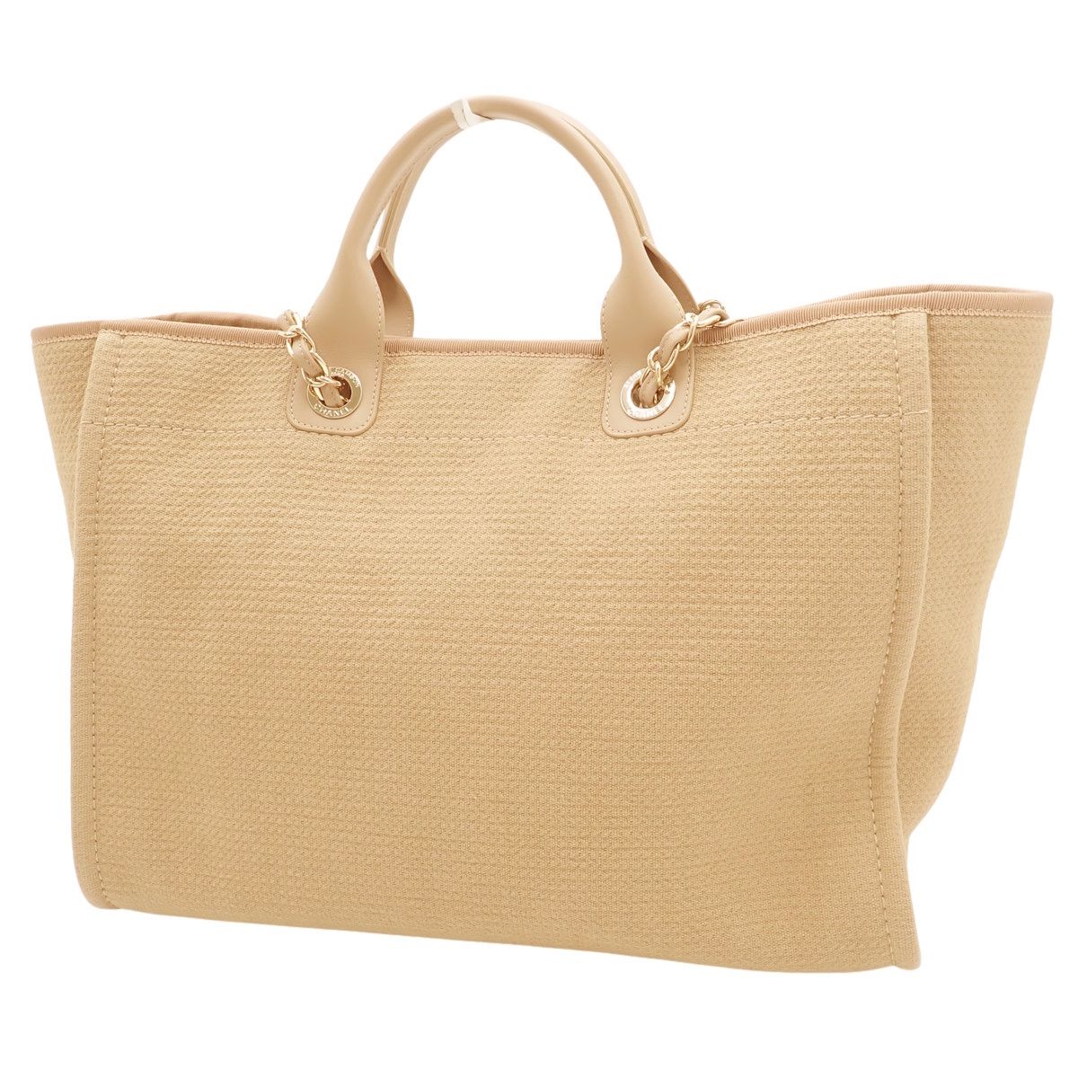 CHANEL シャネル ドーヴィル トートバッグGM トートバッグ 2WAY 肩掛け チェーンショルダー キャンバス ベージュ シャンパンゴールド金具 A66941 レディース 40802159248 アラモード