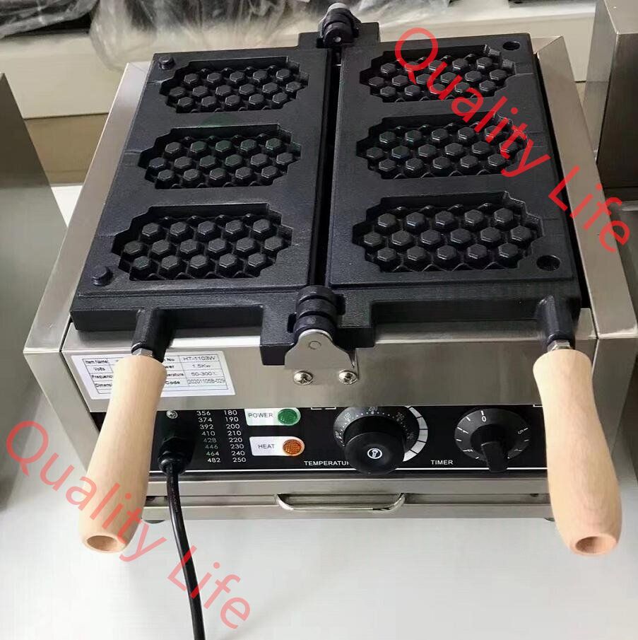 蜂の巣形のワッフル マシン ワッフルメーカー 3個焼き 単相 1 0０V|業務用|飲食店|店舗用品
