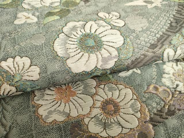 平和屋着物○西陣 橋本テル織物謹製 六通柄袋帯 ふくれ織 辻が花の舞