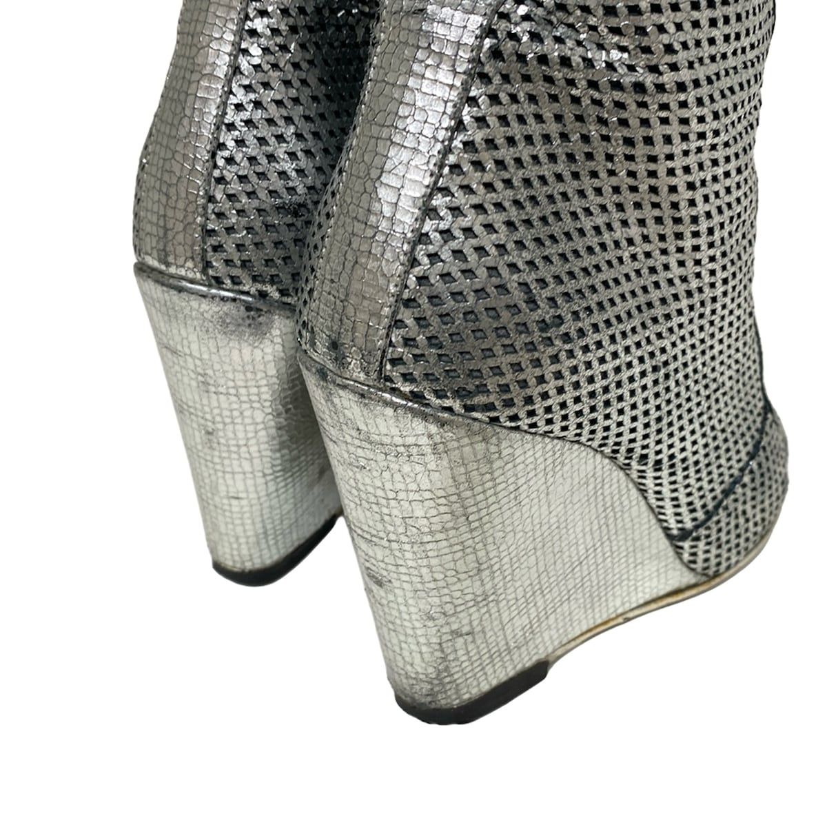 オープントゥ|ウェッジソール レザー