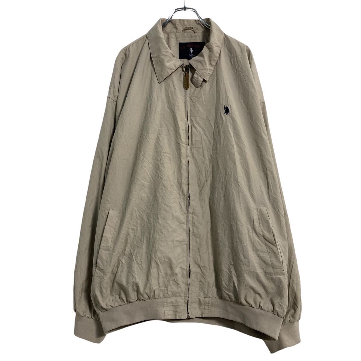 U.S. POLO ASSN. ジップアップ ジャケット 3XL ベージュ ビッグサイズ 古着卸 アメリカ仕入 a610-5619