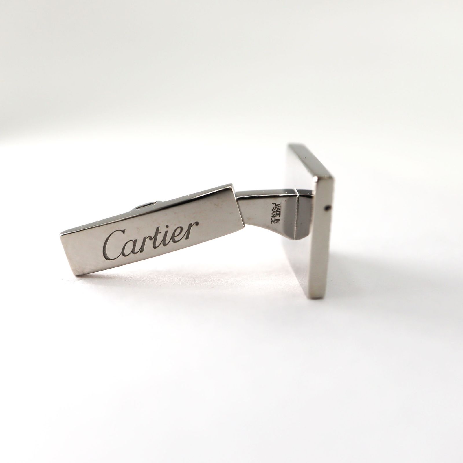 Cartier カルティエ カフス スクエア 波模様 シルバー925 カフスボタン