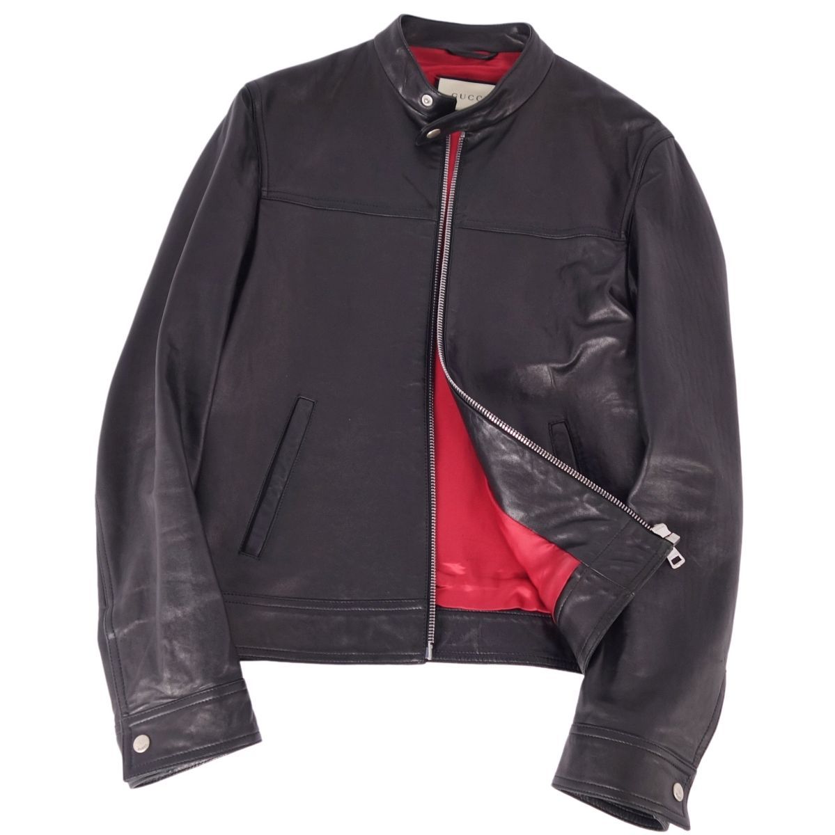 グッチ GUCCI ジャケット レザージャケット シングル ライダース