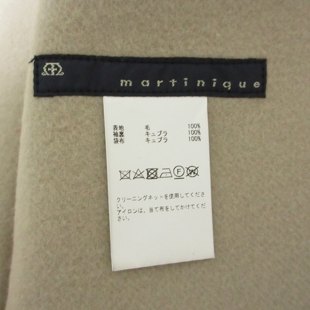 23AW martinique マルティニーク ダブルブレスト リバーコート グレージュ レディース 古着 GULLKHAN_COM