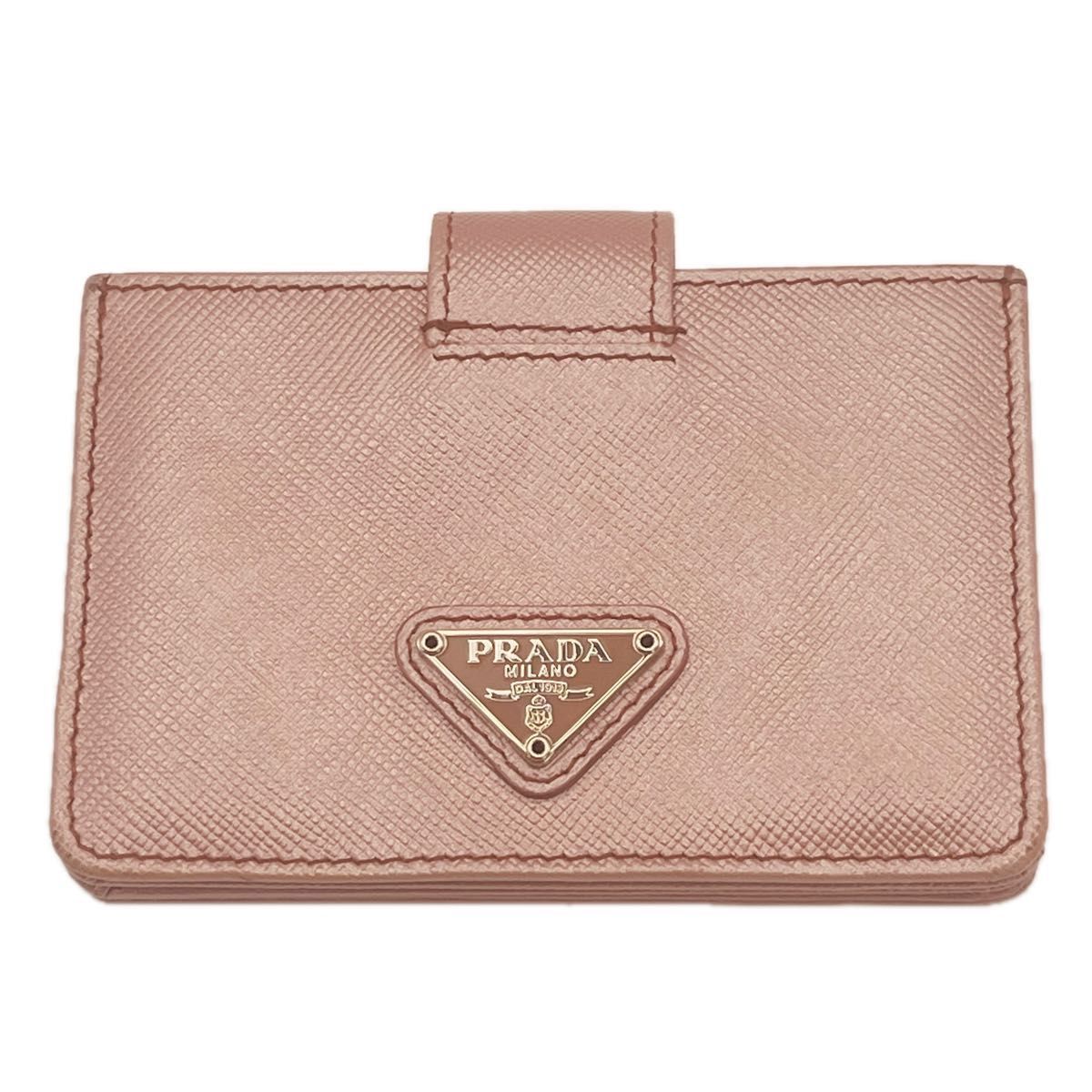 美品 PRADA プラダ カードケース サフィアーノレザー ピンク