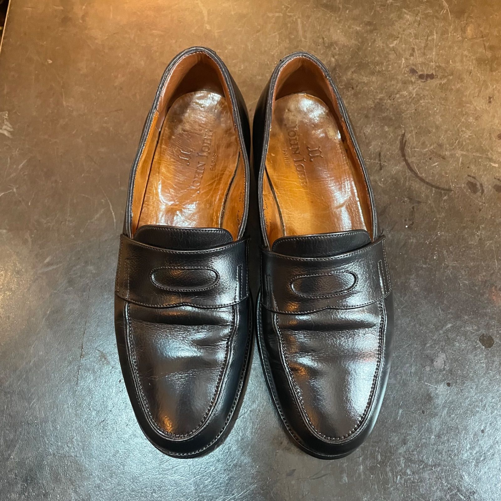 旧ロゴ JOHNLOBB ジョンロブ LOPEZ ロペス ローファー UK6.5E