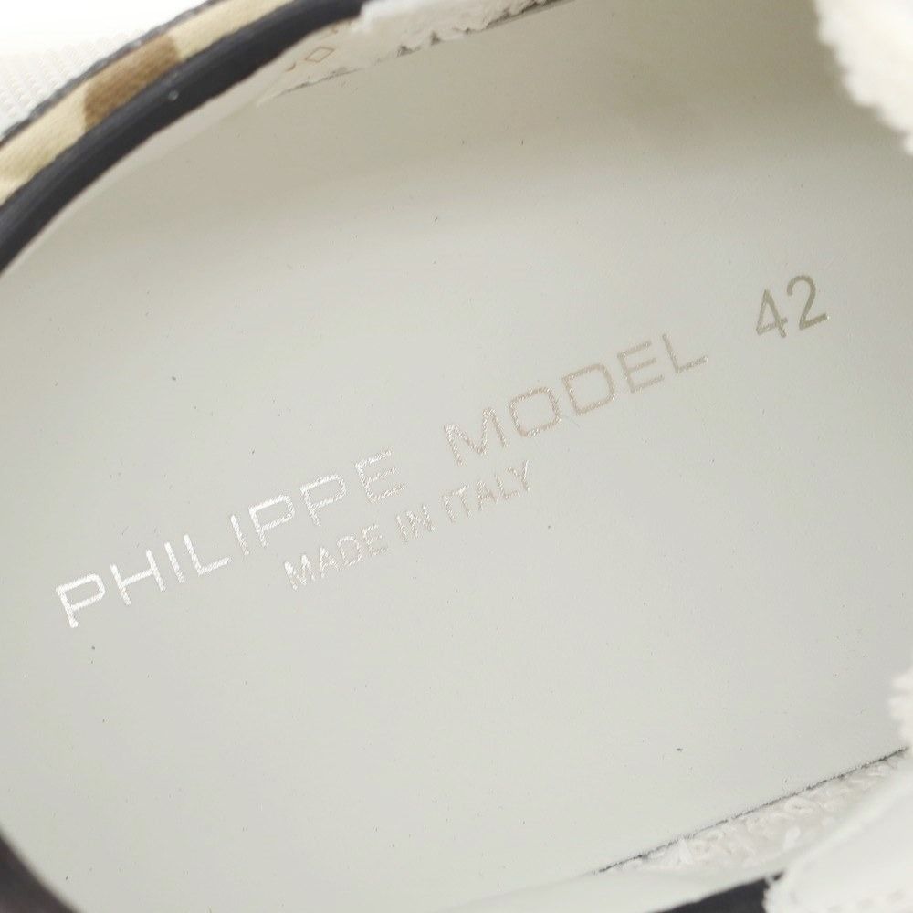 【新品】フィリップモデル PHILIPPE MODEL EZE CC1 スニーカー ベージュxブラック【サイズ40】【メンズ】