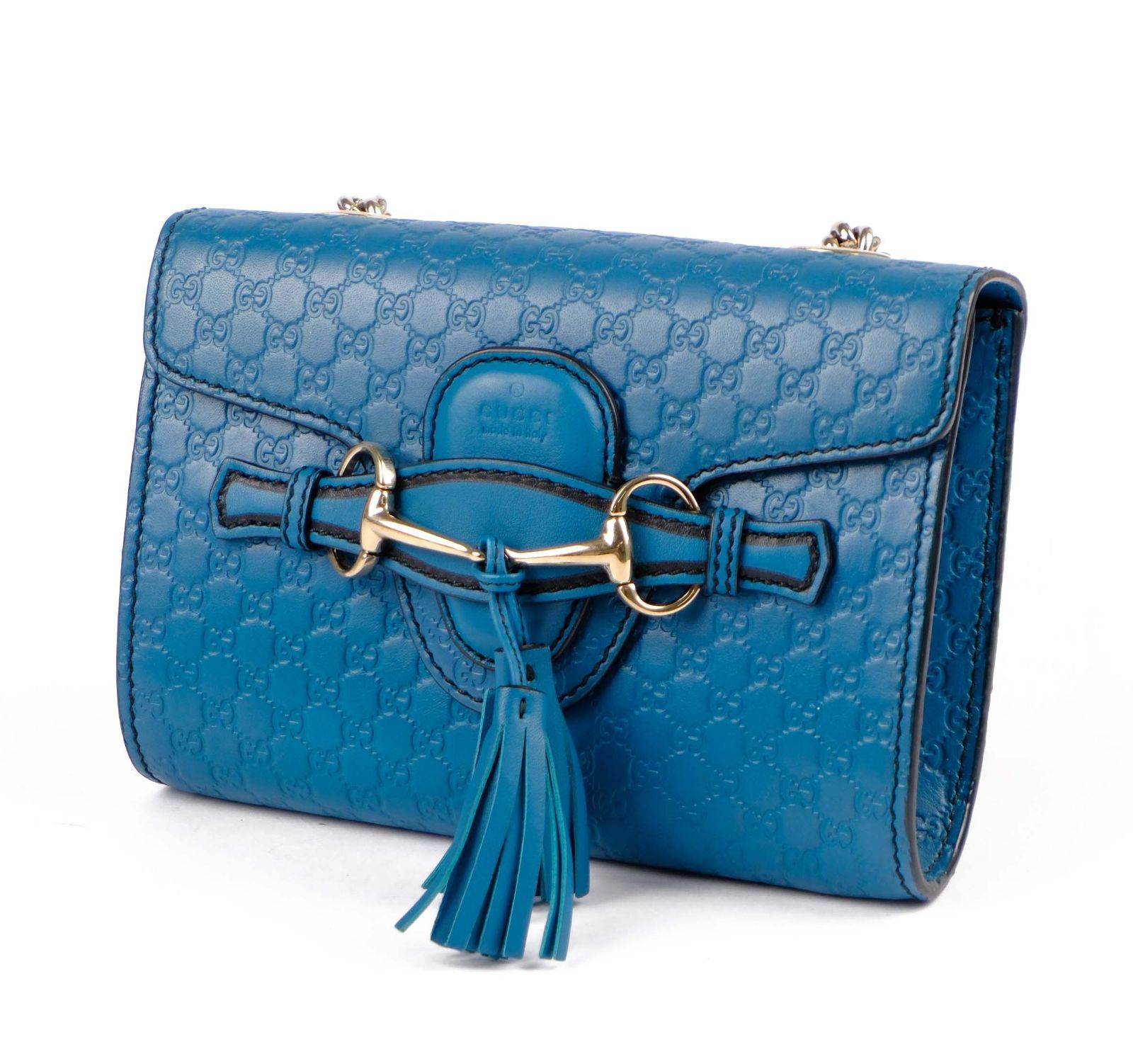 美品　GUCCI　グッチ　シマ　エミリー　チェーンショルダーバッグ　ホースビット GUCCI グッチ エミリーホースバットチェーンショルダー バッグ