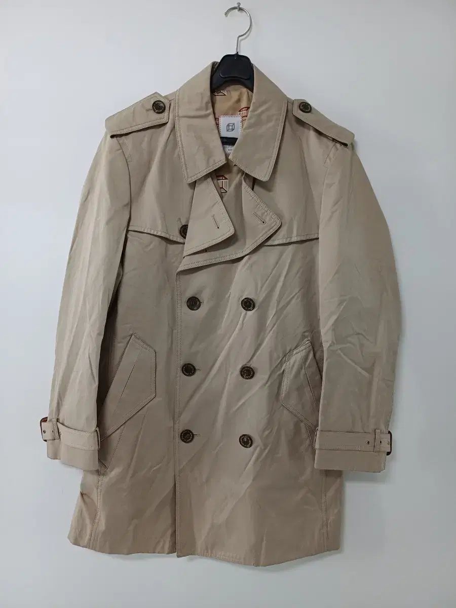 メンズ ボーン ダブル トレンチコート ベージュ 95