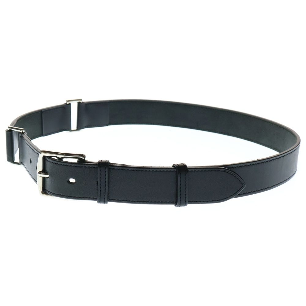 【美品】HERMES エルメス ベルト レザー シルバー金具 ブラック 黒 HERMES(エルメス) ベルト 95 エトリヴィエール 黒 シルバー金具