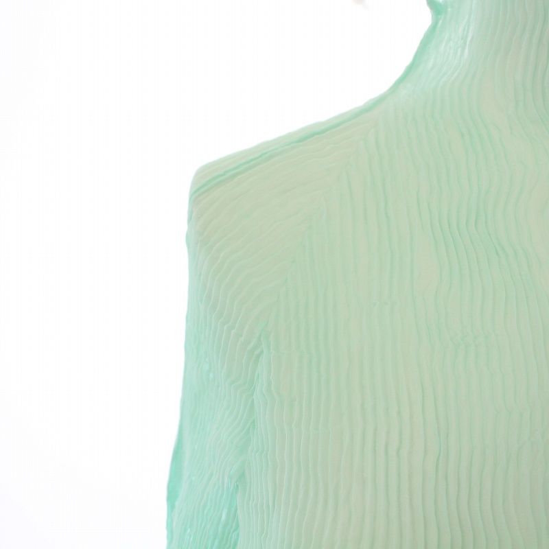 イッセイミヤケ ISSEY MIYAKE 24SS カットソー 長袖 ハイネック ストレッチ シアー シースルー 2 水色 ライトブルー /BB レディース イッセイミヤケ ISSEY MIYAKE 24SS カットソー 長袖 ハイネック