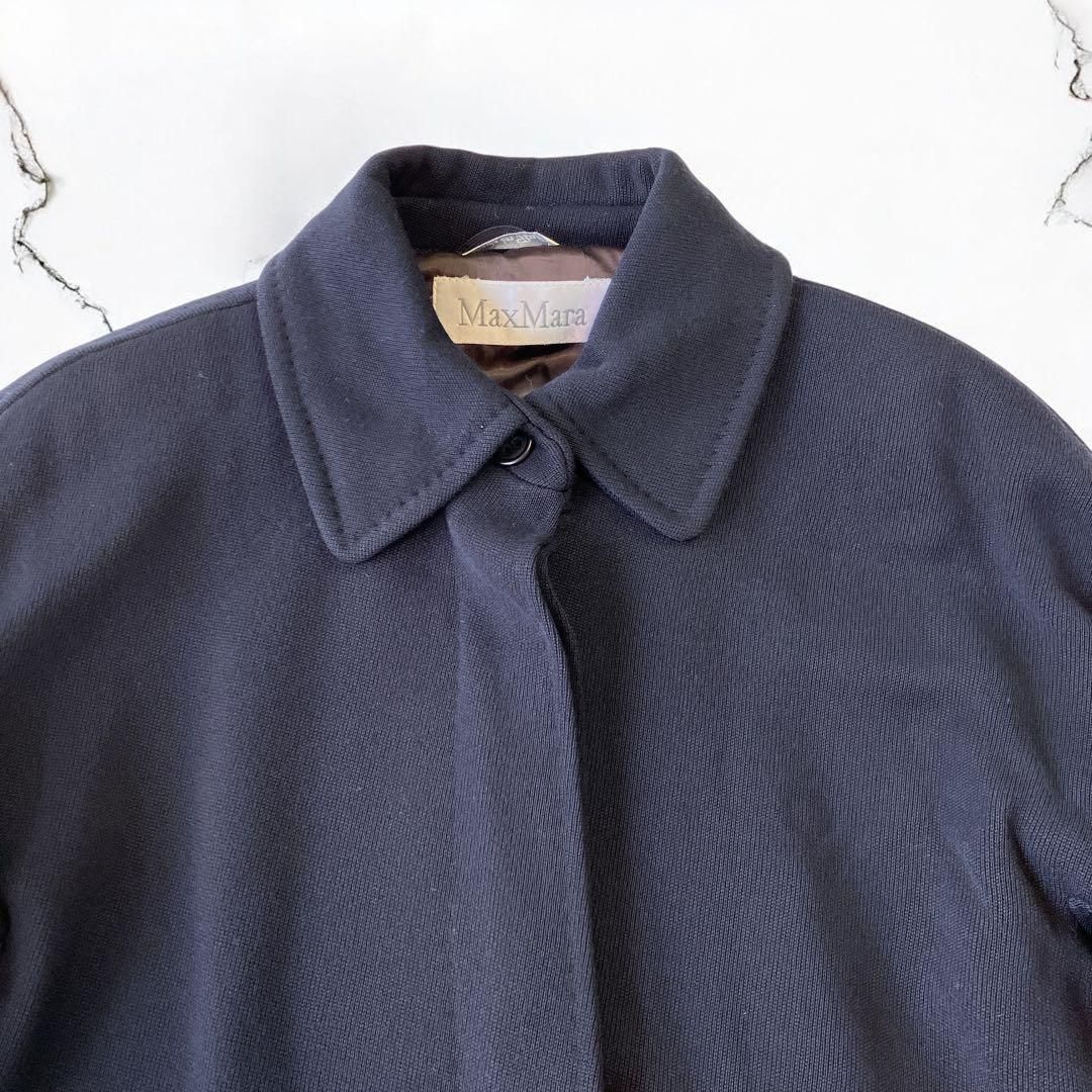 マックスマーラ Max Mara ステン コート バルマカーン L 紺色