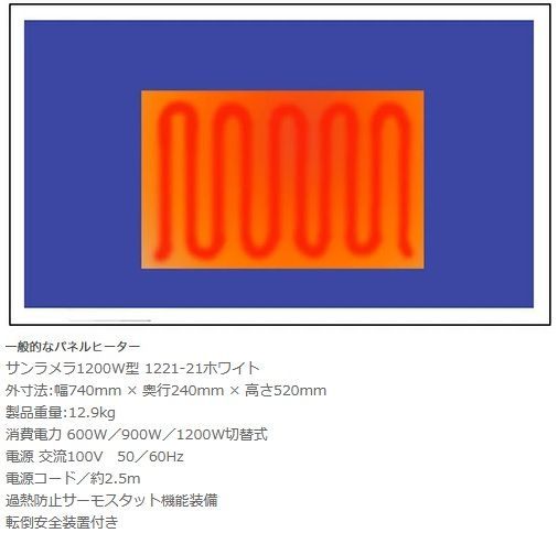 無風遠赤外線で体の芯まであったか 室内乾燥しない安心パネルヒーター