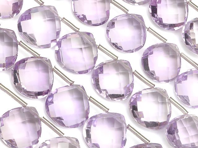 ブラジル産 アメジスト マロンブリオレットカット 10mm［プレミアムカット］【1連販売】 / 9-29 AM10MR