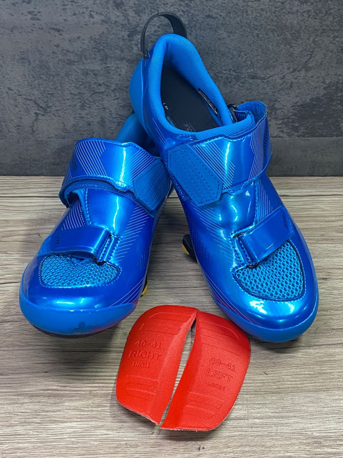 JN176 シマノ SHIMANO TR9 SHTR901 B01 S ビンディングシューズ トライアスロンシューズ 青 EU41