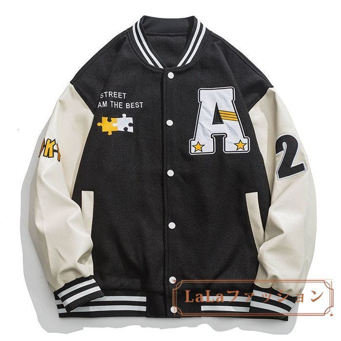 OAU ロゴ刺繍ブルゾン スタジアムジャンパー メンズ アウター スタジャン ジャケット