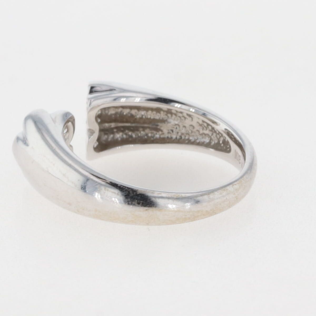 メレダイヤ デザインリング WG ホワイトゴールド 指輪 リング 4号 K18 