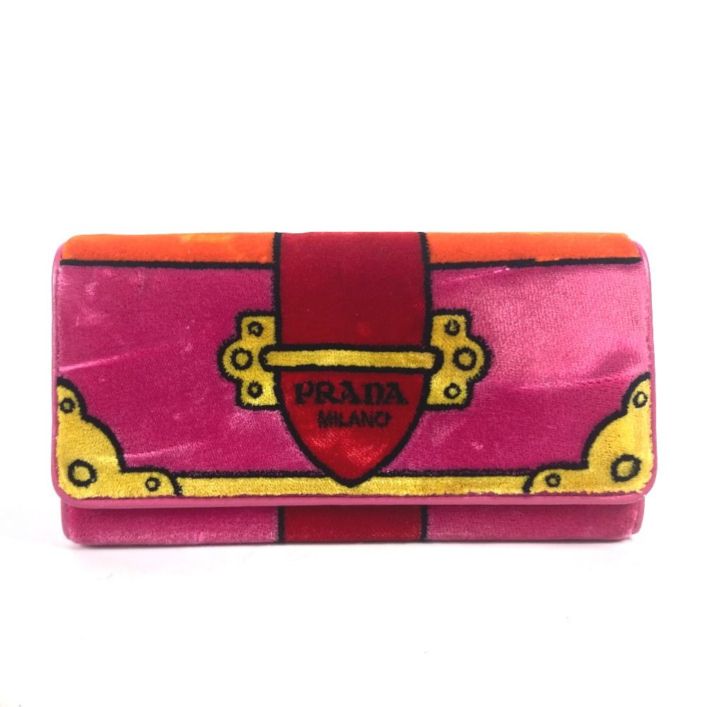 PRADA プラダ 長財布 ロゴ 1MH019 ベルベット - メルカリ