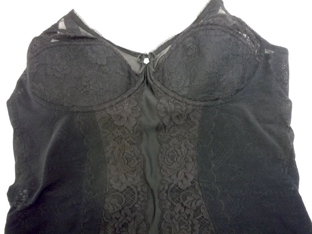 定価47300円 最 補正下着 シャンデール シャルム ロング ボディスーツ B90 ノーブルブラック 強補整力 パワーネット 快適着心地 KU6