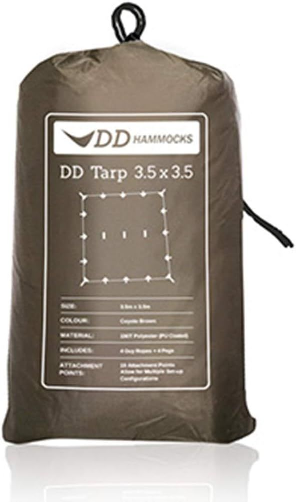 DD Hammocks DD Tarp タープ 3.5 x 3.5 広々としたハンモックシェルター XLハンモックにも対応 軽量な防水タープ 耐水性 3000mm