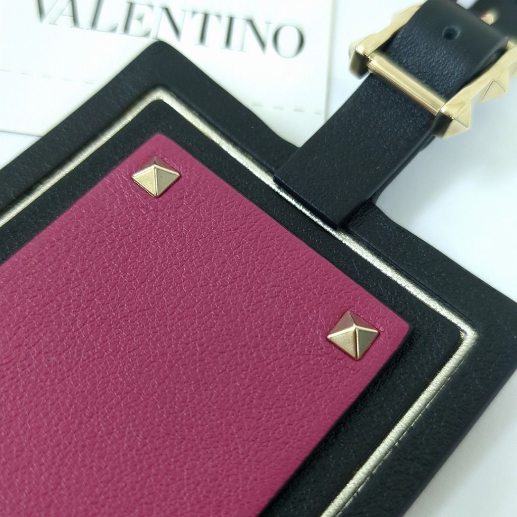 VALENTINO ヴァレンティノ　バゲージ タグ　ネームタグ レザーイタリア製 VALENTINO ヴァレンティノ バゲージ タグ ネームタグ レザー