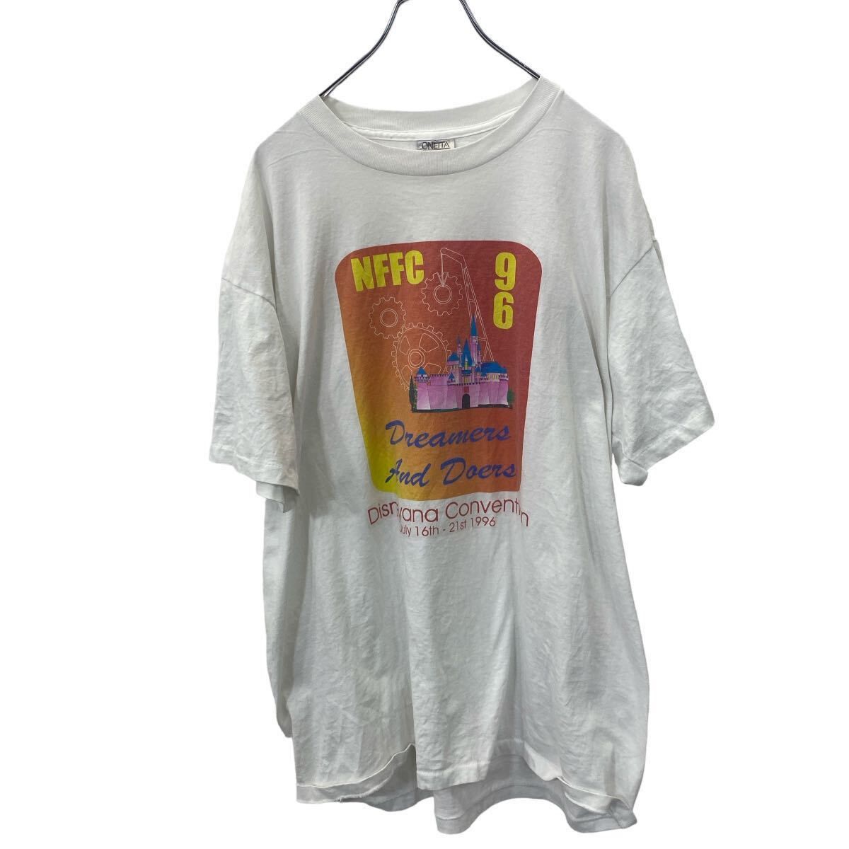 ONEITA 半袖 プリント Tシャツ XL サイズ オニータ ホワイト 古着卸 アメリカ仕入 t2408-3627