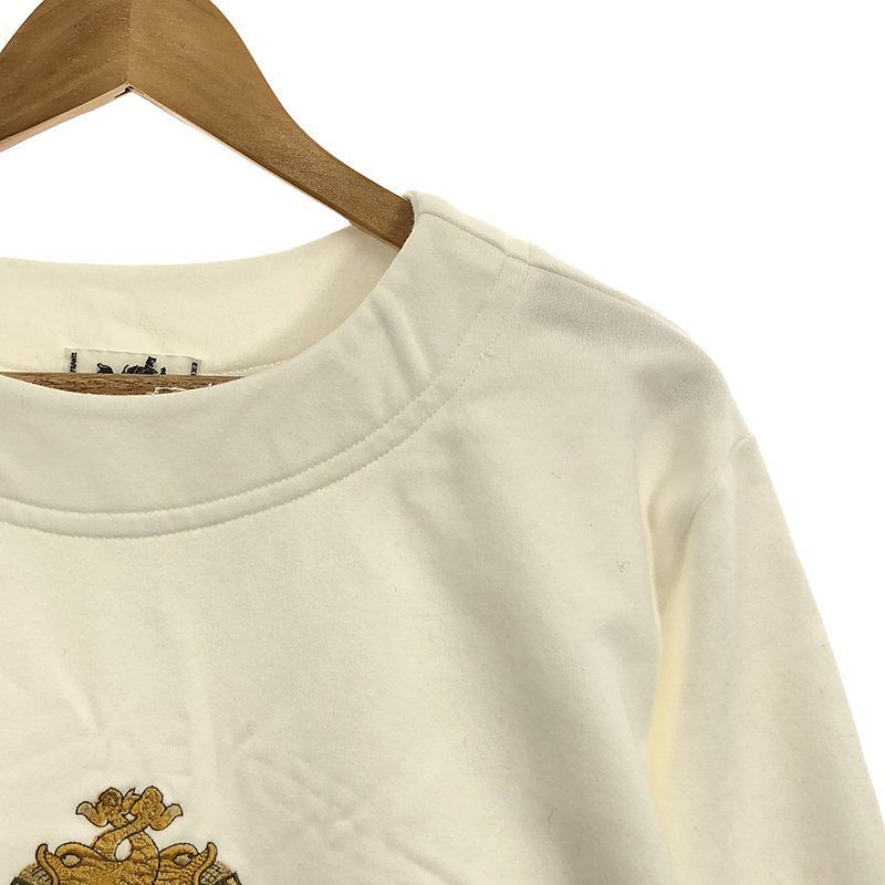 HERMES / エルメス | ロゴ刺しゅう モックネックトレーナー | S | ホワイト | レディース HERMES / エルメス | ロゴ刺しゅう モックネックトレーナー | S