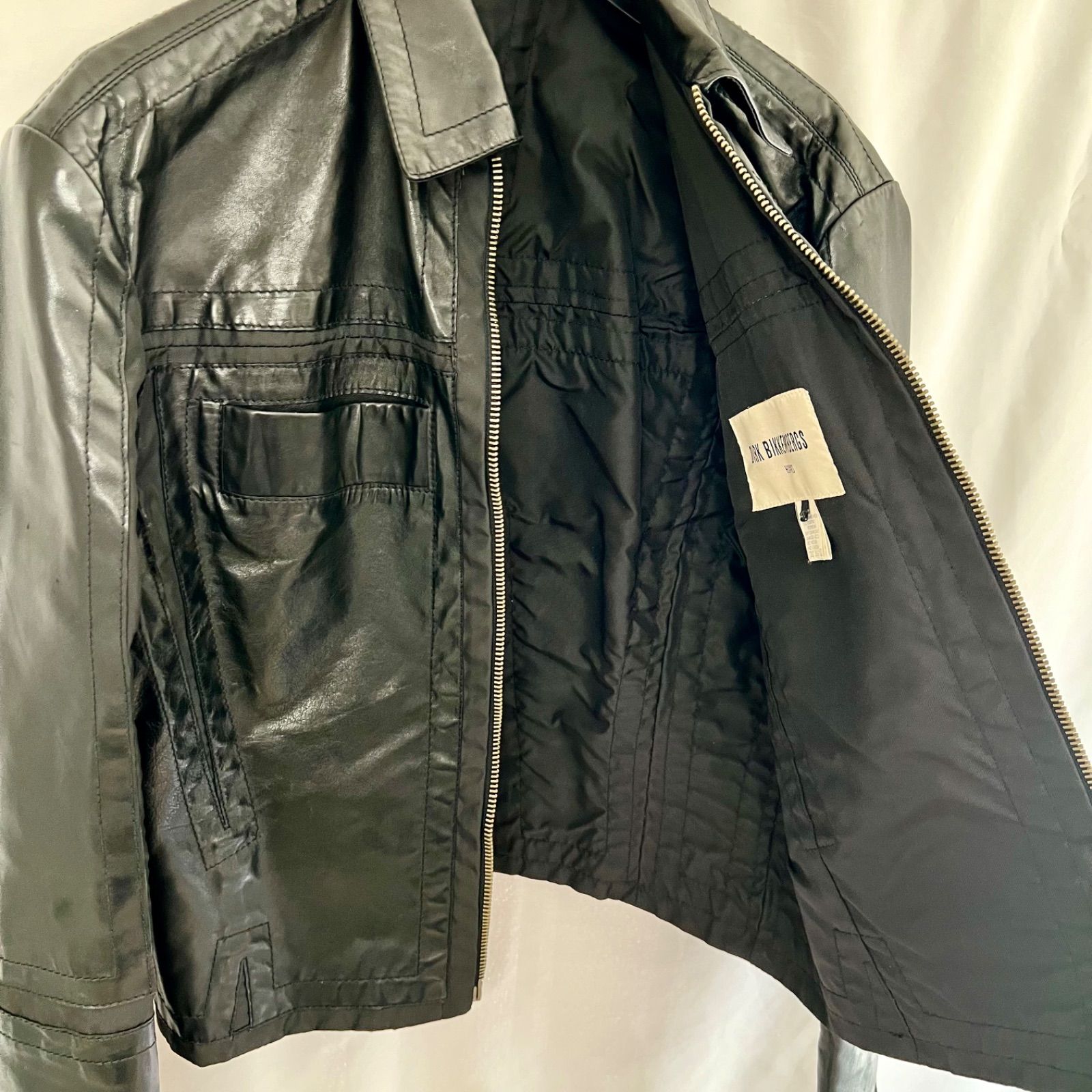 DIRK BIKKEMBERGS】レザージャケット メンズ46 黒 ブラック M - メルカリ