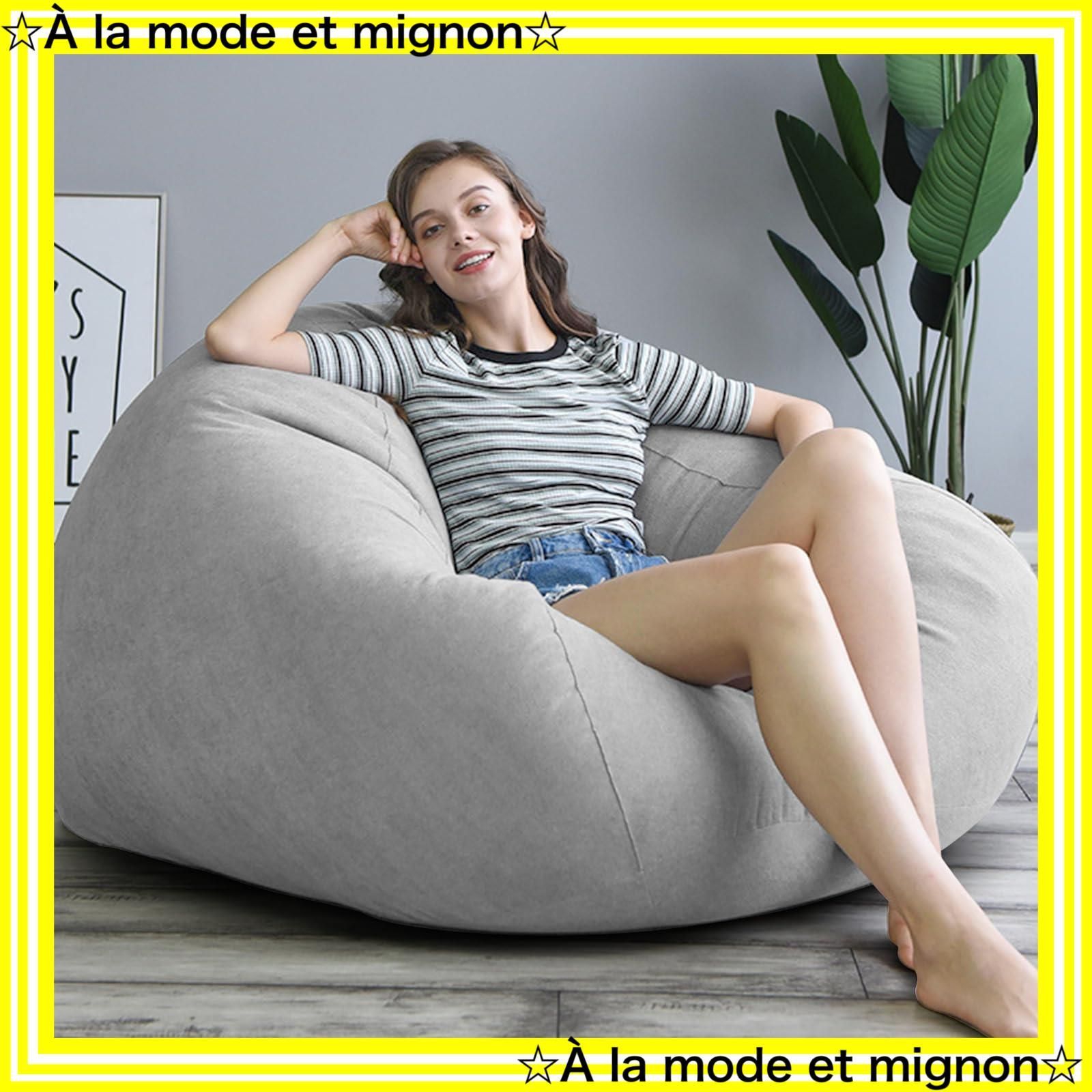 Homwarm ビーズクッション 怠惰なソファ 特大(60×60×35cm) 疲労解消