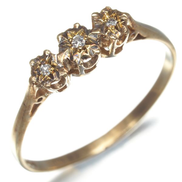 ダイヤ ダイヤモンド シングルカット 1985 イギリス リング K9YG  