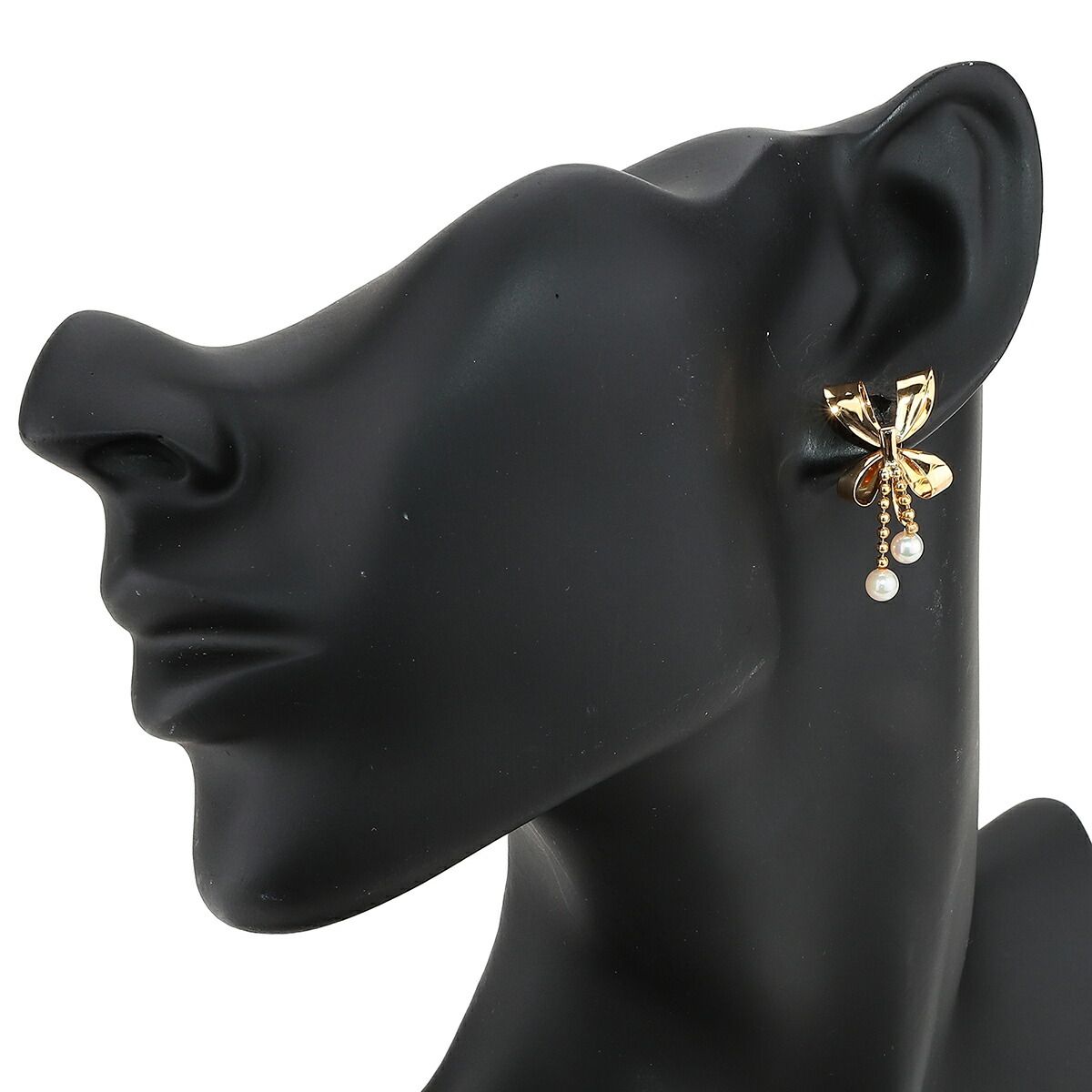 リボン イヤリング 真珠 3.8mm K18 中古 プレラブド 返品OK - メルカリ 