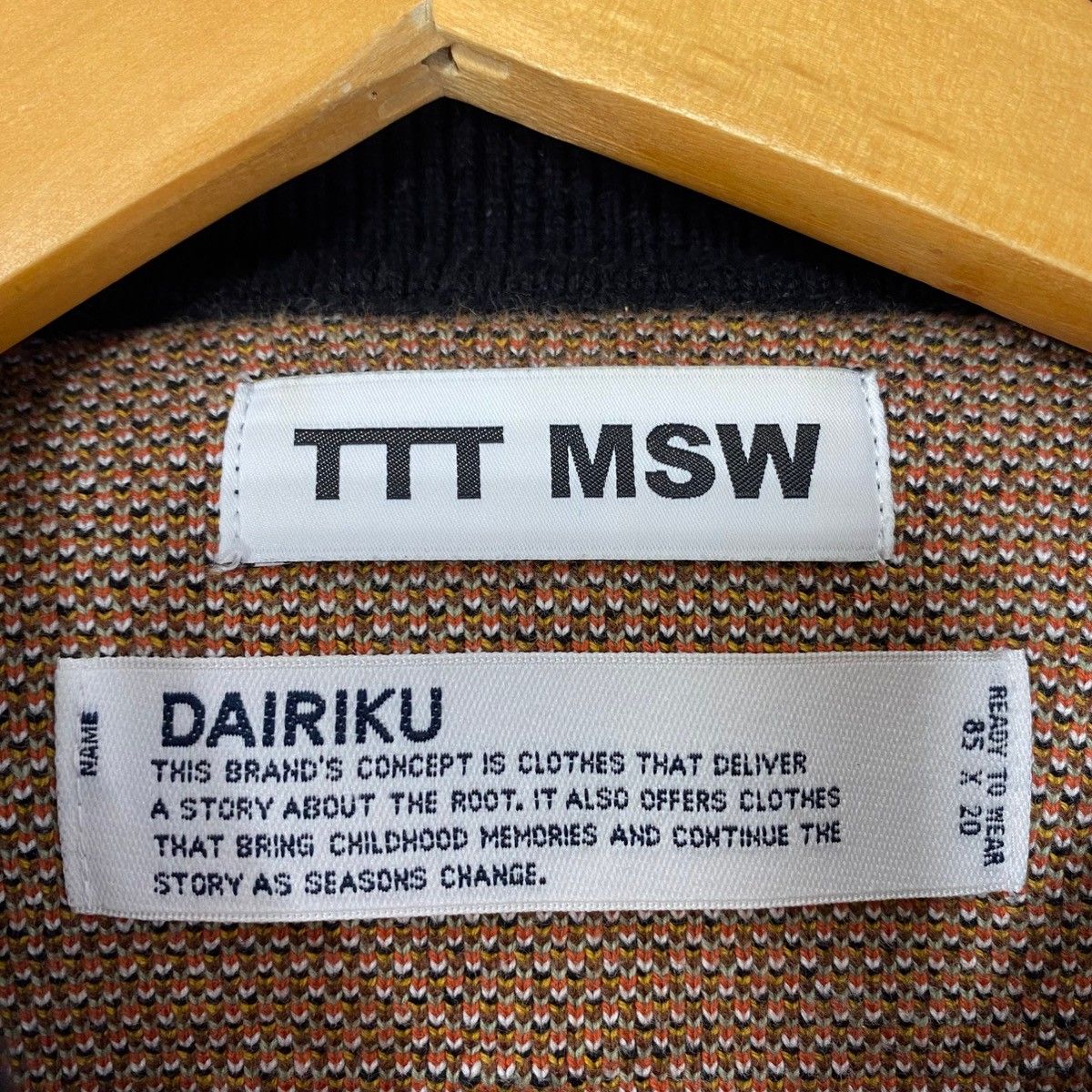 ダイリク DAIRIKU TTT MSW 23SS ska zip up knit polo TTTK-1
