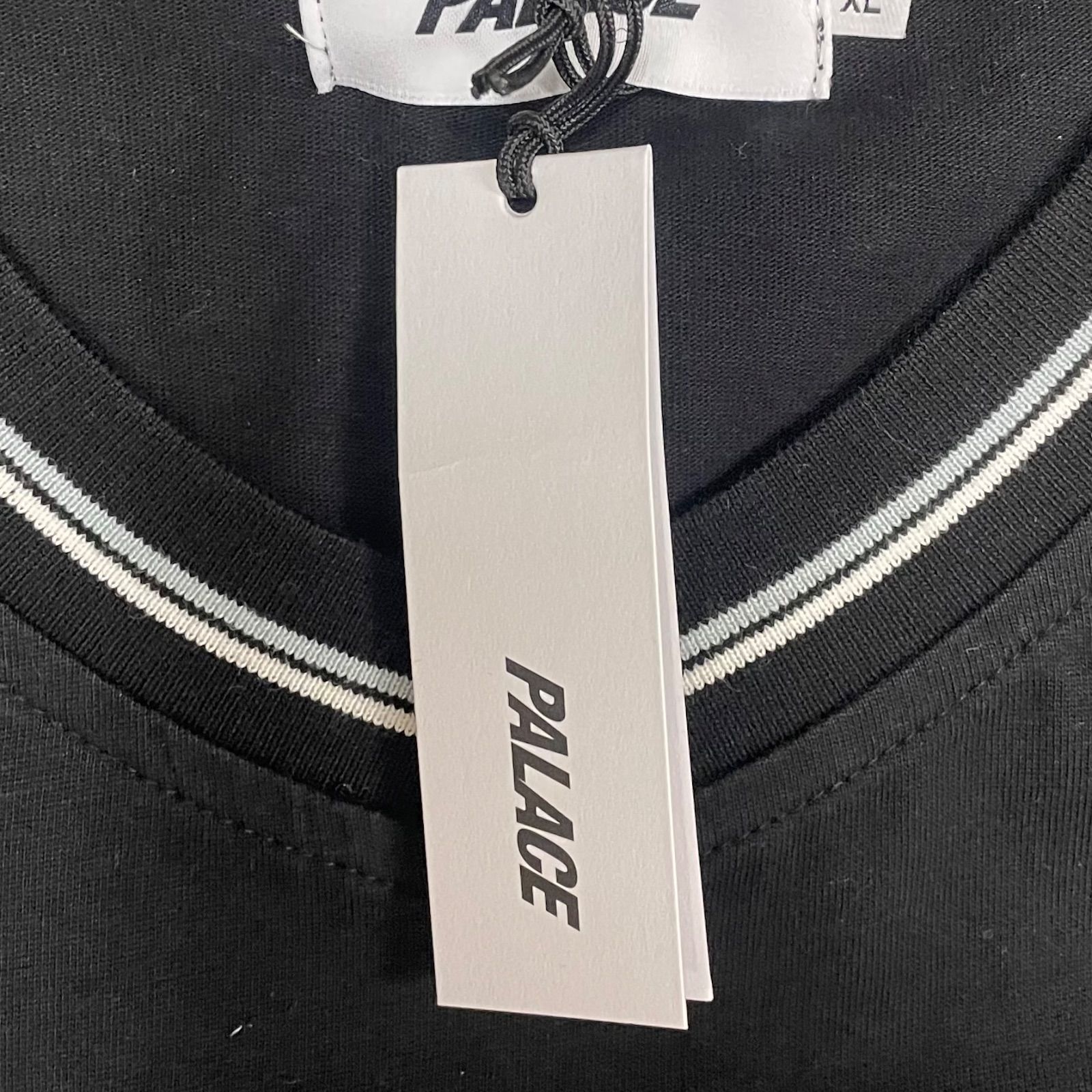 未使用品PALACE PANEL V-NECK JERSEY BLACK XL パレス パネル ブイ