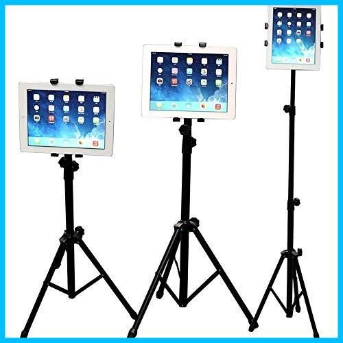 【人気商品】スタンド ipad 三脚式 タブレットPC （iPad・iPad mini・iPad 2） 固定用スタンド Yihiro 高さ調節可 折り畳み可 360度回転 写真撮影に 収納袋付き 固定ホルダーセット
