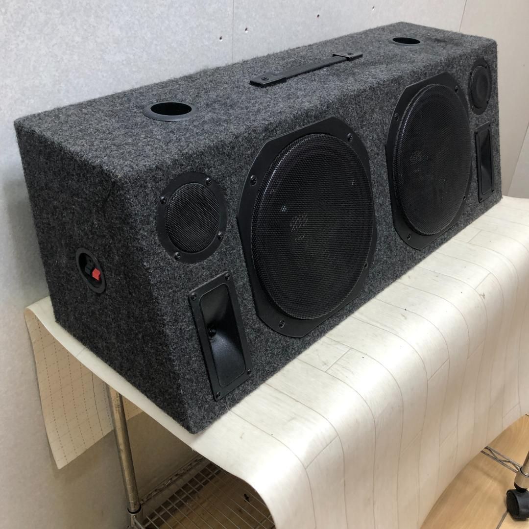 FUSION SNS 25cmウーファー搭載 86cm大型スピーカーボックスフュージョン サブウーファー 車載用 持ち手付き 0810-2