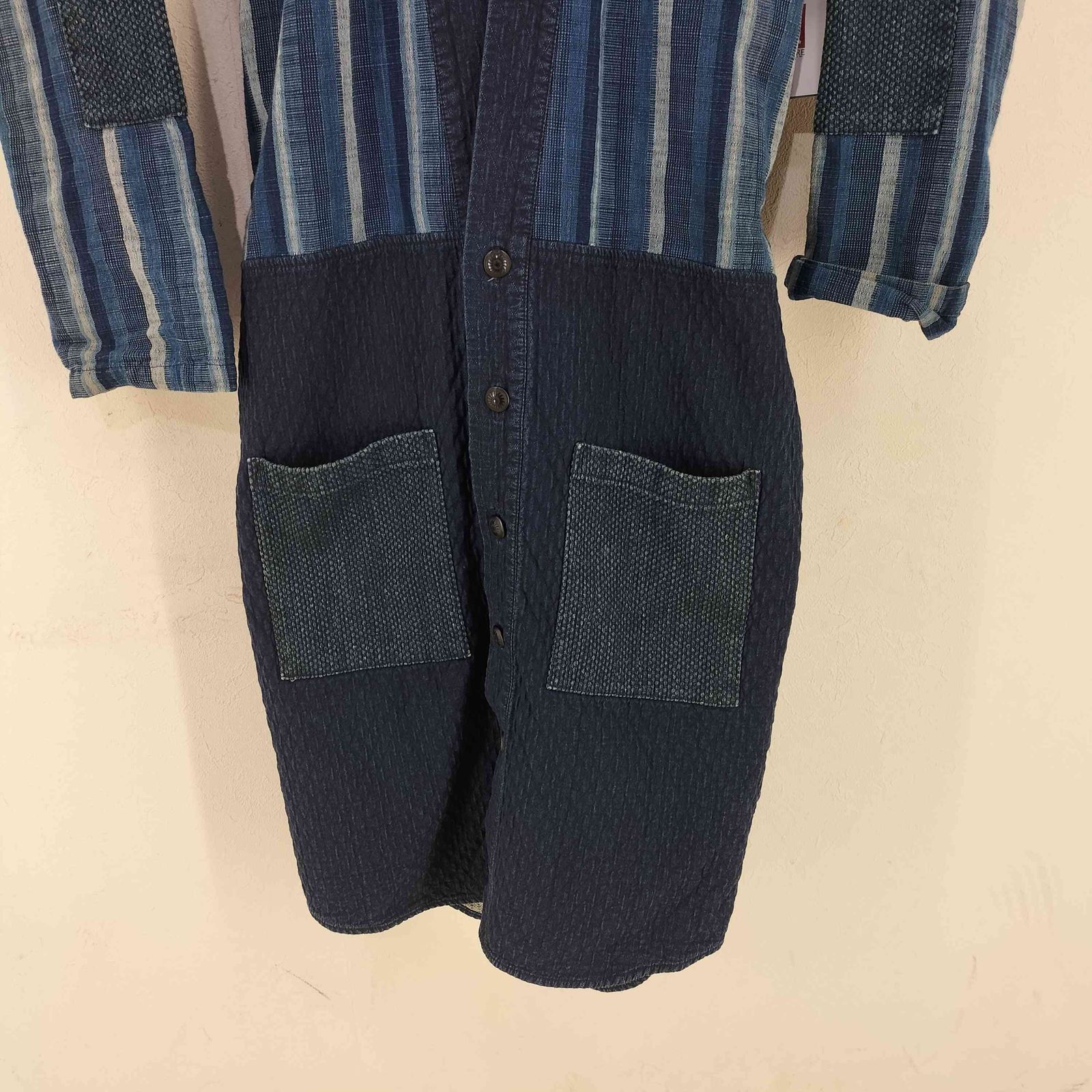 コ*バ様 ブラックミーンズ　BLACKMEANS DOUGI COAT size Leather Motorcycle Jacket w/ W Pocket Detail – blackmeans