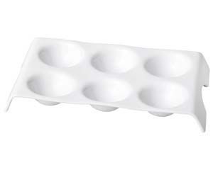 キ512 128 白磁ディンプル6プレート