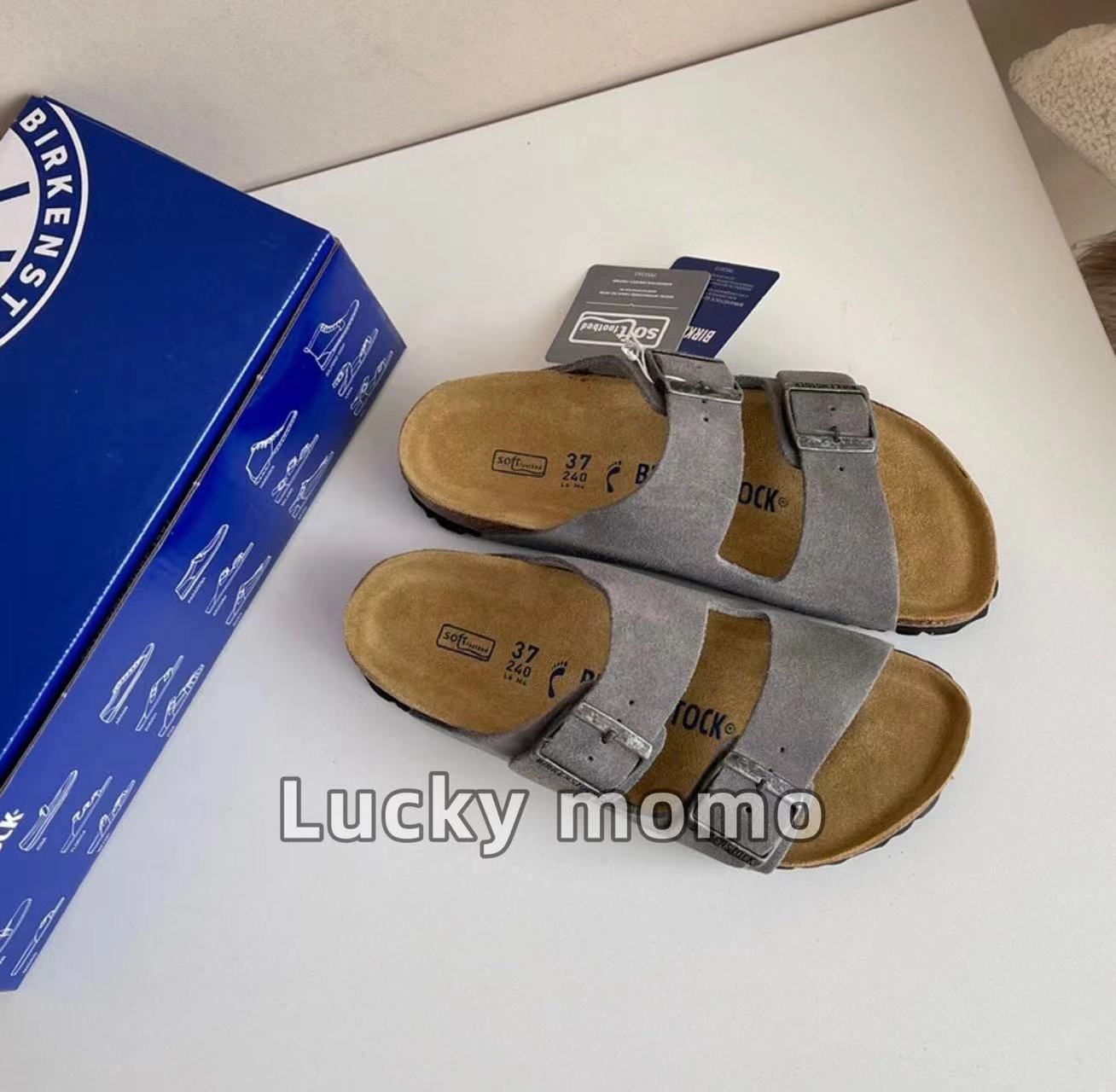 ビルケンシュトック BIRKENSTOCK Arizona /アリゾナレザー コルクソールサンダル メンズ レディース 夏サンダル グレー  narrow