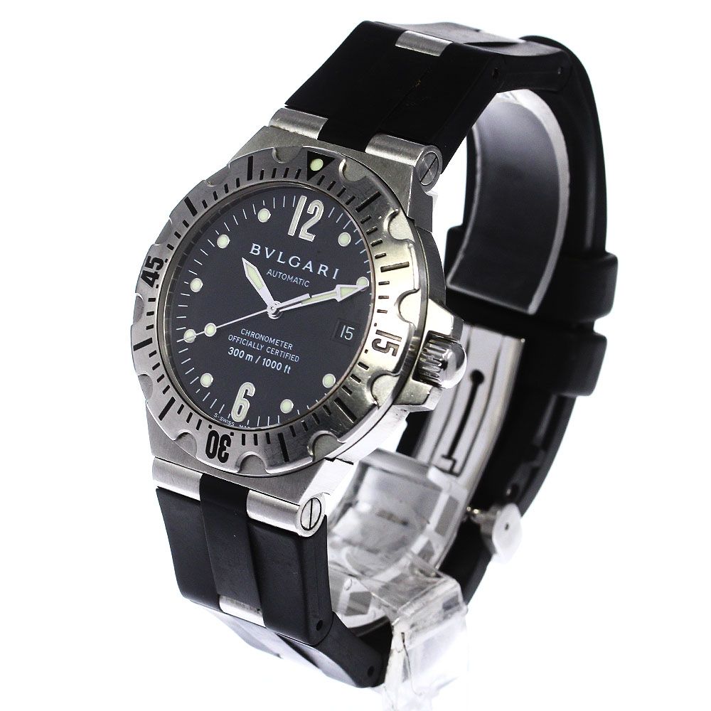 ブルガリ BVLGARI SD40S ディアゴノ スクーバ デイト 自動巻き メンズ  