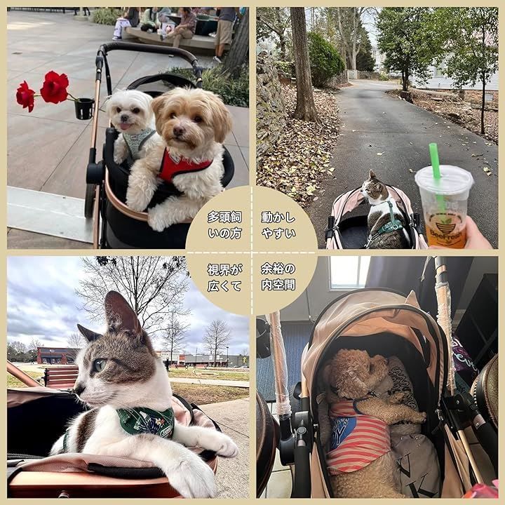 前後輪ブレーキ付き 脱走防止