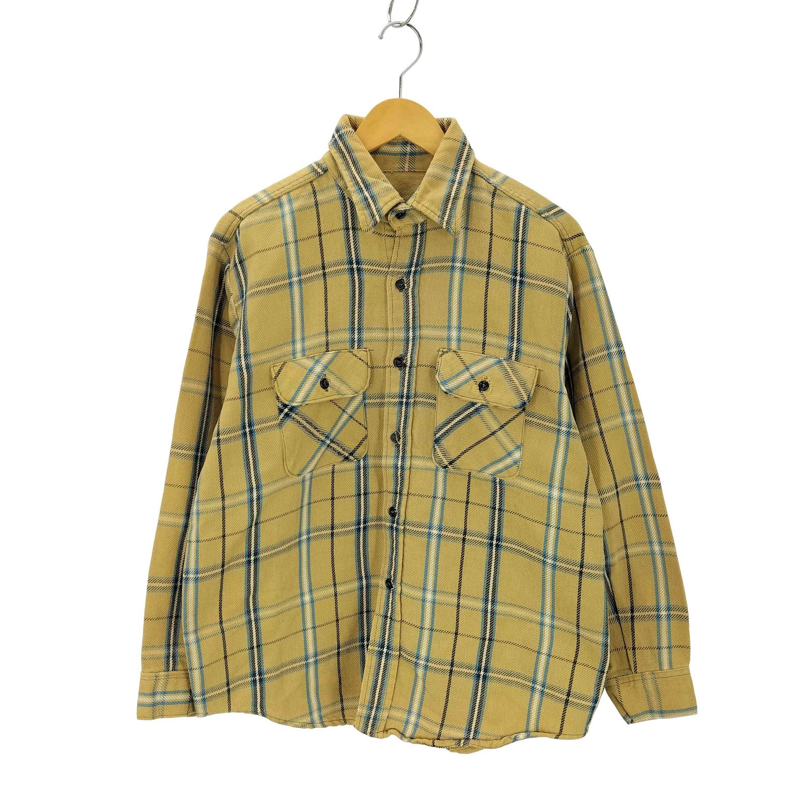 ユーズドフルギ 古着 推定80s チェック L|Sネルシャツ メンズ import M