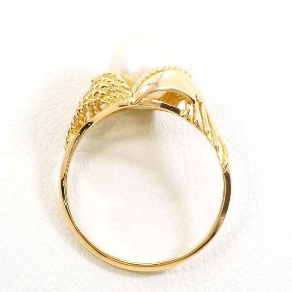 K18YG リング ring 指輪 13号 パール 真珠 約7mm 総重量約2.9g