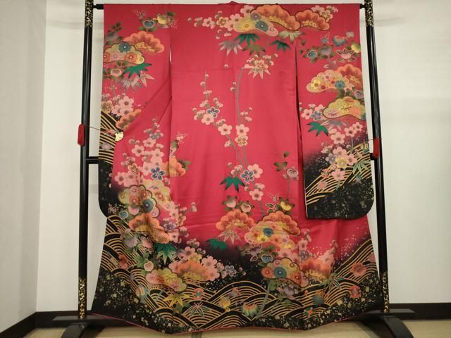 振袖 豪華 金彩 和装 粋古典 白金/ゴールド 牡丹柄/扇面 最高級金彩刺繍友禅 煌びやか