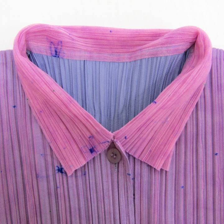 イッセイミヤケプリーツプリーズ 半袖シャツ ピンク イッセイミヤケプリーツプリーズ 半袖シャツ ピンク