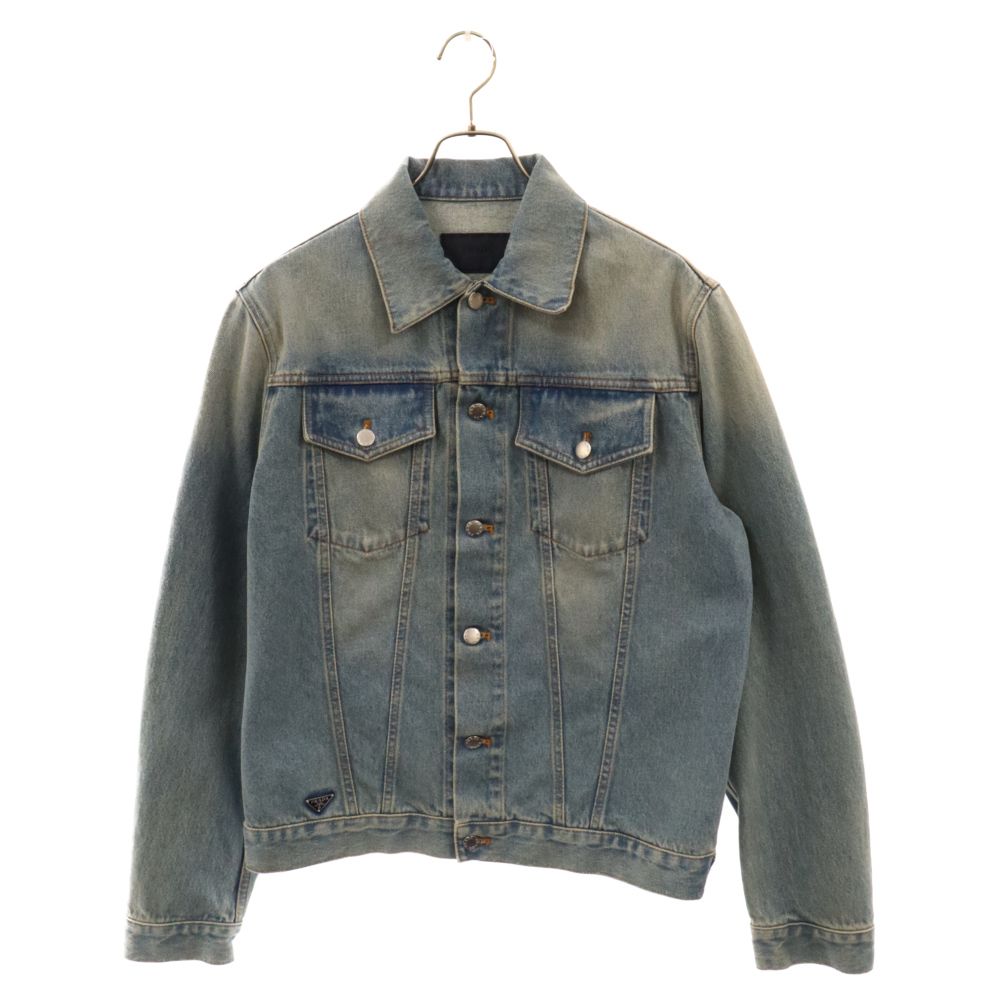 PRADA ブラックデニム　ブルゾン　Gジャン　ロゴ　三角ロゴプレート　プラダ PRADA（Gジャン/デニムジャケット）のフリマアイテム一覧