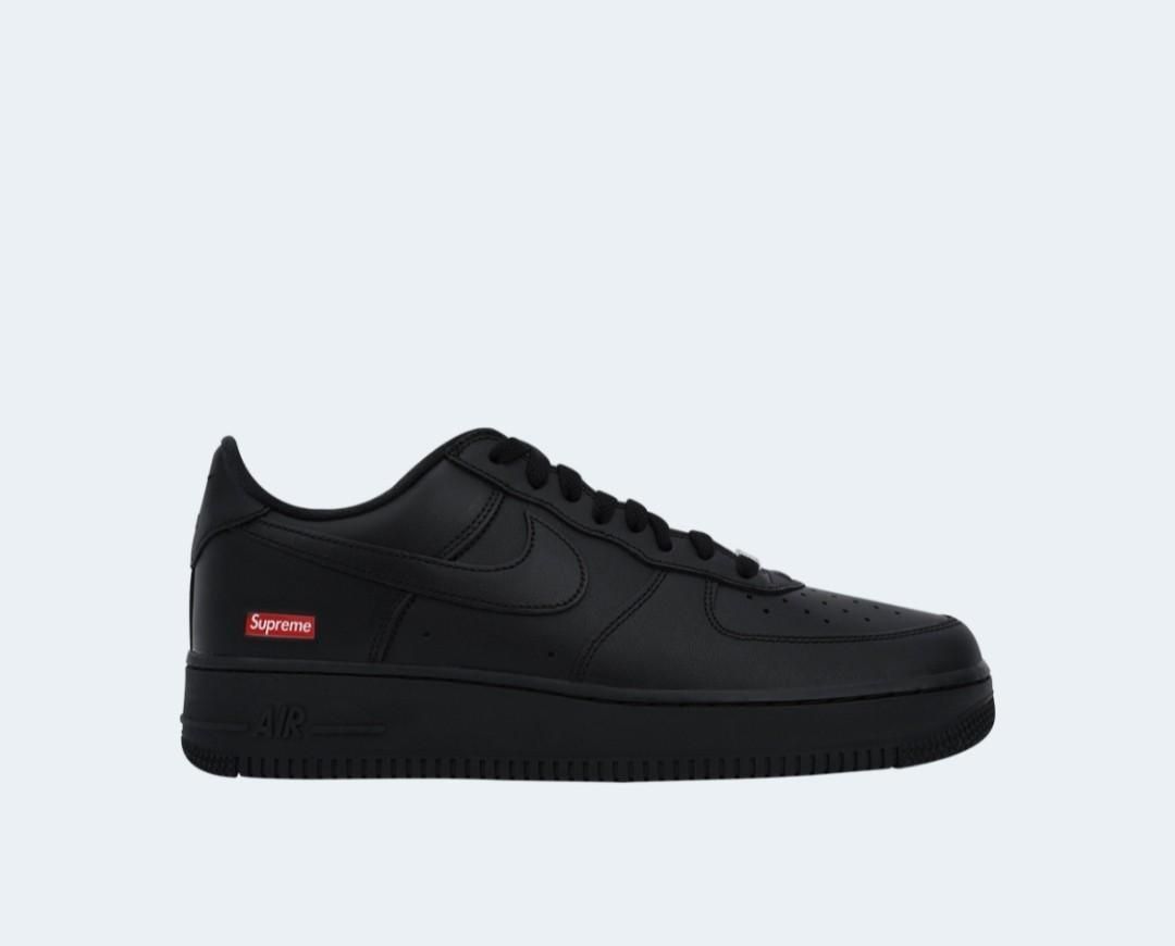 【雷市場（ポンジャン）商品韓国直送】255 (新品) NIKE(ナイキ) Supreme(シュプリーム) エアフォース 1 ロー 黒