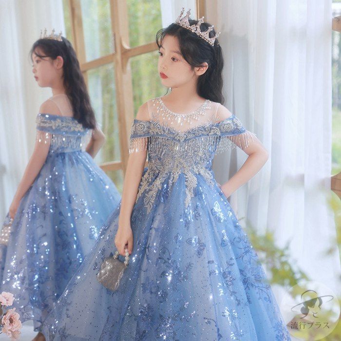子供服 ドレス 結婚式 ウェディング フラワーガール パーティー 発表会 パフォーマンス 衣装 上品 エレガント 女児 キッズ min