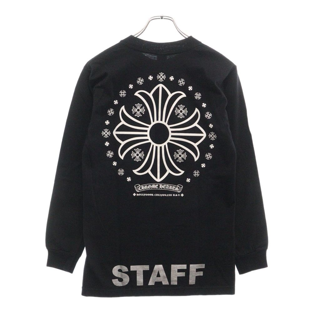 CHROME HEARTS (クロムハーツ) Back Cross L/S Tee バッククロスプリント長袖Tシャツ ブラック